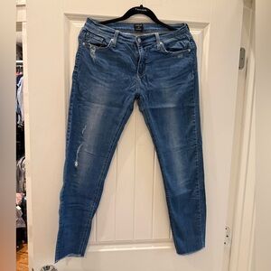 Just Black Distressed Blue Skinny Jeans